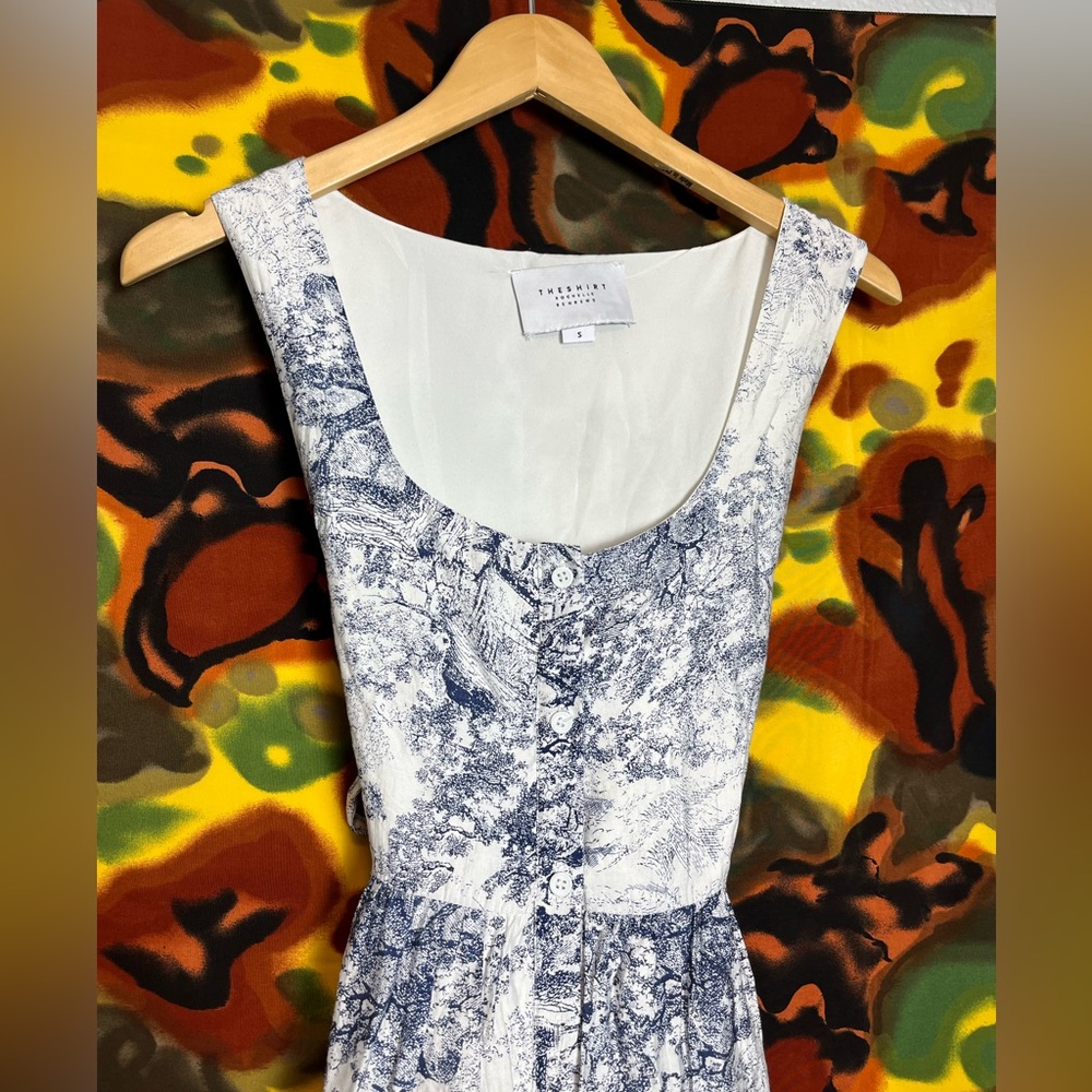Rochelle Behrens The Shirt Blue Stephanie Dress Size S - Picture 1 of 12